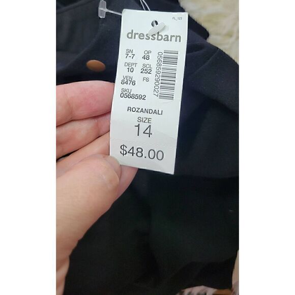 Roz & Ali Sz 14 Little Black Dress Metallic Decals New - Picture 7 of 7